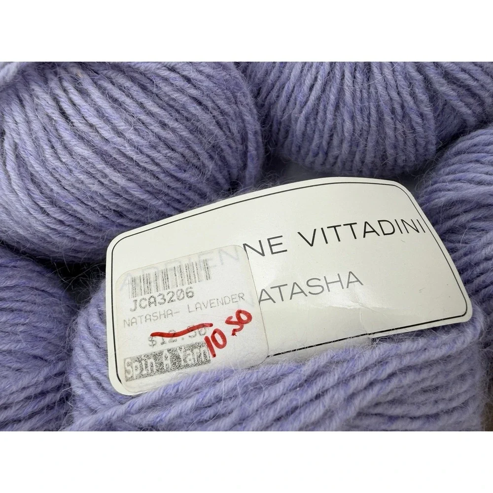 Adrienne Vittadini Natasha Yarn 13 Skeins Purple Wool Alpaca Mohair Nylon